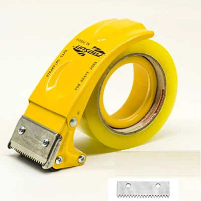 Image of PROSUN Tape Packing Dispenser Gun with Extra Blade, Easy Mount 50mm (2 Inch) Gun,Pistol Grip Carton Sealer, TG02 (Yellow)