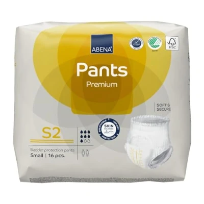 Image of ABENA Pants S2 Premium Adult Pull Ups. Womens and Mens Incontinence 6 Packs of 16 for Men &amp; Women with 1900ml Absorbency