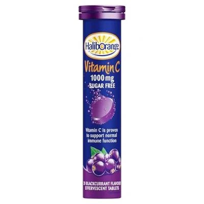 Image of Haliborange Vitamin C Effervescent 1000mg Blackurrant Flavoured Sugar Free Tablets 20