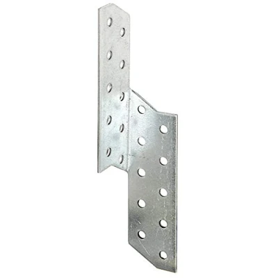 Image of GAH Alberts 330941 Rafter Purlin Anchors Right and Left Sendzimir Galvanised 2.0 mm Material Strength Hole Diameter 5.0 32 x 170 Pack of 12
