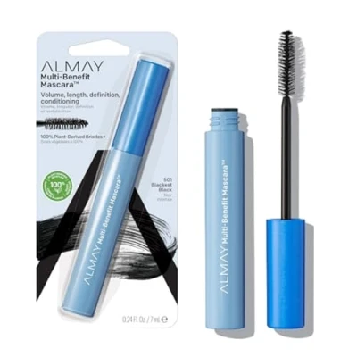 Image of Almay One Coat Multi Benefit Mascara, Blackest Black, 0.24 Fluid Ounce by