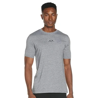 Image of Oakley Men&#039;s Bark New Ss Shirt, Athletic Heather Grey, M