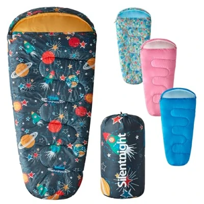 Image of Silentnight Camping Collection Kids Sleeping Bag Space