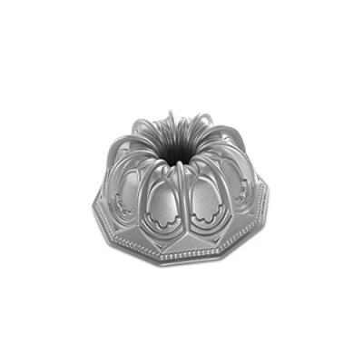 Image of Nordic Ware 88637 Vaulted Cathedral Bundt Pan, The Original Cast Aluminium Tin, Colour: Silver