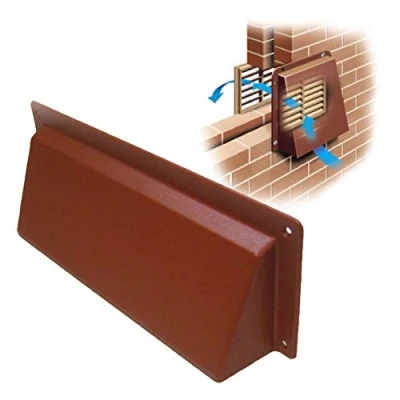 Image of Timloc Terracotta Hooded Cowl 9&quot; x 3&quot; Vent Cover for Air Bricks Grilles Extractors