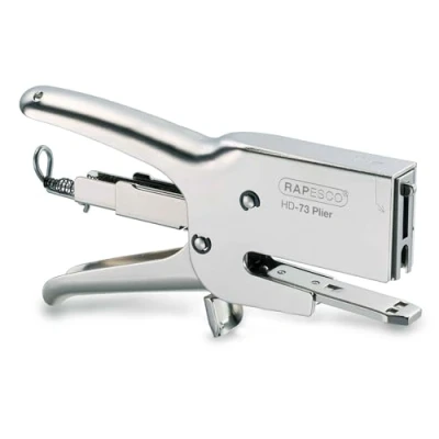 Image of Rapesco 1169 HD 73 Heavy Duty Staple Plier, Uses Type 73/6 12 mm Staples, Silver