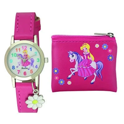 Image of Ravel Children&#039;s &#039;Little Gems&#039; Pony Princess Watch and Purse Gift Set