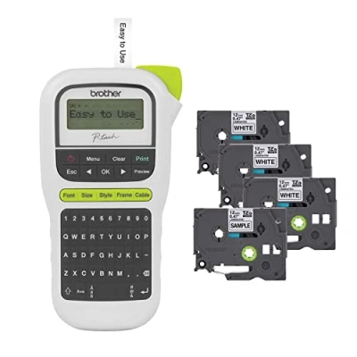 Image of Brother P Touch, PTH110BP, Easy Portable label Maker Bundle (4 tapes included)