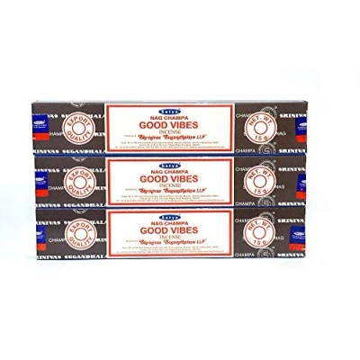 Image of Nag Champa Good Vibes Incense Pieces Assorted Set of 3 (15gm Each)