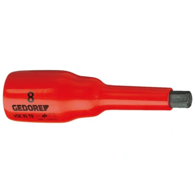 Image of Gedore VDE Screwdriver bit socket 1/2&quot; in hex 8 mm