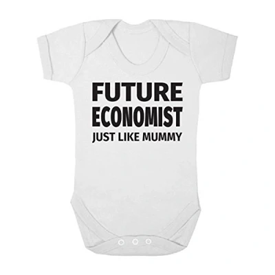 Image of Shopagift Future Economist Just Like Mummy Cute Boys and Girls Baby Vest Bodysuit (0 3 Months, White)