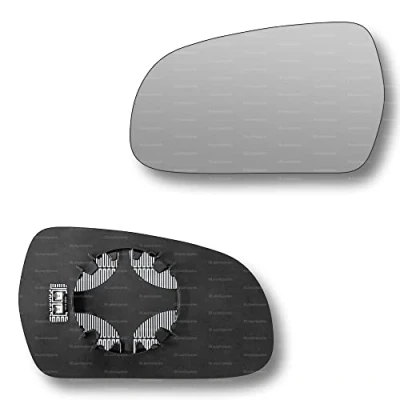 Image of Less4spares Replacement Wing Mirror Glass Left Compatible with Audi A5 2009 2016 CLIP ON Passnager Near Side N/S Heated Convex