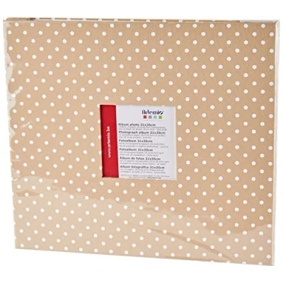 Image of Artemio 30.5 x cm Scrapbooking Album with White Dots, Beige