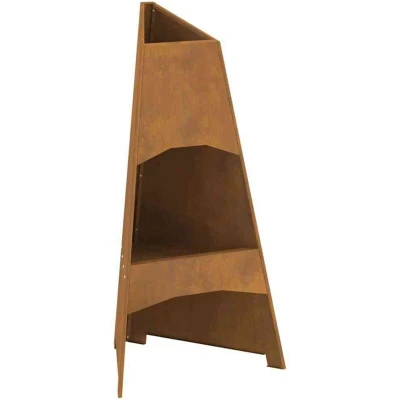 Image of vidaXL Fire Pit Pyramid 50x45x95 cm Weathering Steel