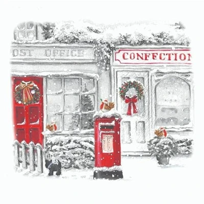 Image of Paper Themes 10 pack of Luxury Christmas Cards with Envelopes (Village Scene)