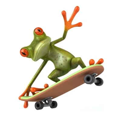 Image of easydruck24de I Car Frog with Skateboard 280 12.5 x 15 cm Fun For Motorbike Moped Scooter Laptop Auto Sticker Bad Stickers Weatherproof