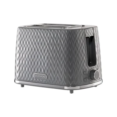 Image of Daewoo Argyle Collection, Toaster 2 Slice With Defrost, Reheat And Browning Control To Use At Your Convenience, While The Removable Crumb Tray Makes Cleaning Quick, Grey