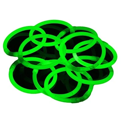 Image of The 100 Pack Premium Glowhouse Glow Stick Bracelets Individual Colours (Green)