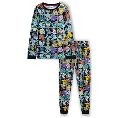 Image of Pokemon Pyjamas for Kids, Pikachu Boys Set, Gifts (9 10 Years, Black Aop)