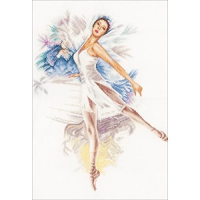 Image of Lanarte Counted Cross Stitch Kit: Ballerina (Linen), Other, NA, 41 x 52cm