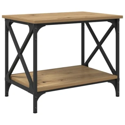 Image of vidaXL Side Table Artisan oak 55 x 38 45 cm Engineered wood