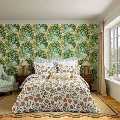 Image of Sanderson Anaar Duvet Cover Single Woad