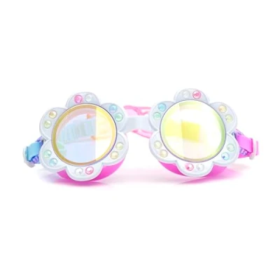 Image of Bling2O Kids Swimming Goggles 100% Silicone Anti Fog UV Protection +6Yrs Blanch Blossom Dandi
