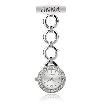 Image of Personalised Engraved Nurse Watch Diamante Fob Carer Gifts of Graduation Christmas Mothers Day Custom Name Gift for Her Hand Finished in UK