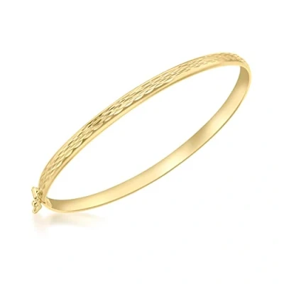 Image of Carissima Gold Women&#039;s 9ct Yellow Diamond Cut Bangle