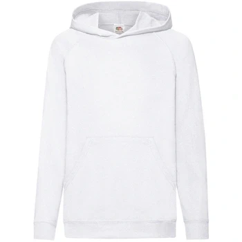 Image of Fruit of the Loom Childrens Unisex Lightweight Hooded Sweatshirt/Hoodie (12 13) (White)