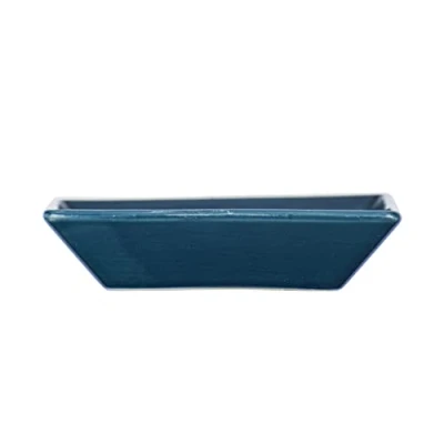 Image of WENKO Cordoba Soap Dish, Ceramic, Dark Blue, 2.5 x 10.5 cm
