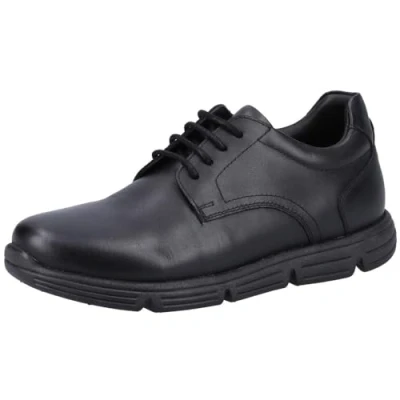 Image of Hush Puppies Adrian Junior School Uniform Shoe, Black, 10 UK Child