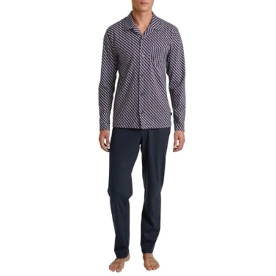 Image of CALIDA Men&#039;s Relax Imprint Pajama Set, Mars Red, 52 54