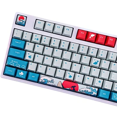 Image of Sunzit Keycaps,104 Keycaps OEM PBT Full Set Keycap Dye Sublimation for GK61 Cherry MX Switches Mechanical Keyboard (only sell keycaps)