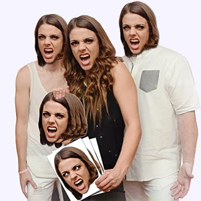 Image of 18 x Personalised Ready to wear Custom Photo Face Masks for Hen, stag, birthday party etc