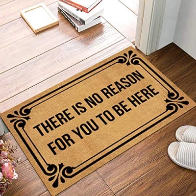 Image of Joelmat There is No Reason for You to Be Here Entrance Non Slip Indoor Rubber Door Mats Front Door/Bathroom/Garden/Kitchen/Bedroom 23.6&quot;x 15.7&quot;