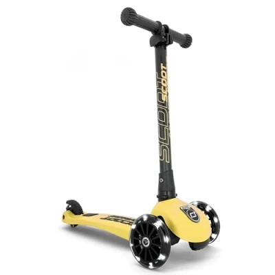 Image of Scoot &amp; Ride Highwaykick 96358 3 LED Scooter Plastic/Metal Lemon, Dimensions: Approx. 55 cm x 15 24 cm, Yellow
