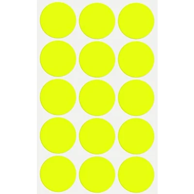 Image of Royal Green Neon Yellow Moving Labels Sticker Dots Bright Colored for Marking and Labeling 3cm (30mm) 225 Pack