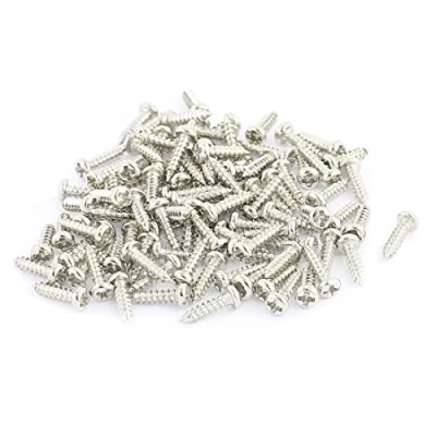 Image of sourcing map 50pcs M2 x 8mm Stainless Steel Phillips Pan Round Head Self Tapping Screws
