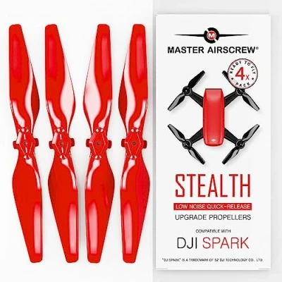 Image of Master Airscrew Stealth Propellers for DJI Spark Red, 4 pcs