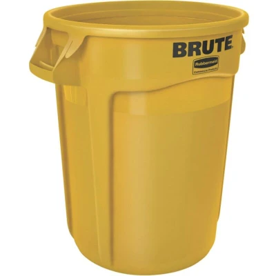 Image of Rubbermaid Brute Round Container 121.1L Yellow