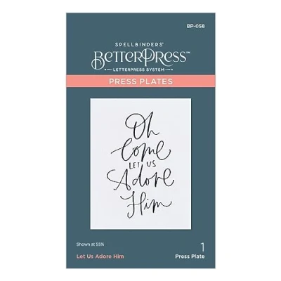 Image of Spellbinders Let Us Adore Him Press Plate from The More BetterPress Christmas Collection