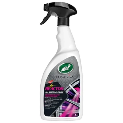Image of Turtle Wax Reactor All Wheel Cleaner 1 Litre Rapid Colour Change Formula Iron Dissolving, pH Balanced Tyre Removes Brake Dust, Grime &amp; Traffic Film Safe for Types