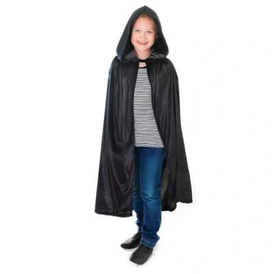 Image of Rubie&#039;s CC175 Halloween Velvet Hooded Cloak Costume, Black, One Size