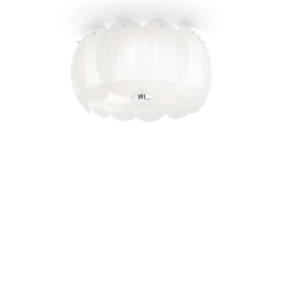 Image of Ovalino 5 Light Small Ceiling Flush White, E27