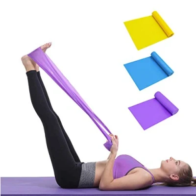 Image of TAIYUNWEI Resistance Bands Set, [Set of 3] 1.5M/4.9ft Skin Friendly Exercise Yoga with 3 Levels,Workout for Women/Men,Ideal Strength Training,Yoga,Pilates,Fitness
