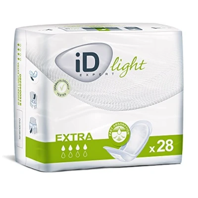 Image of Euron ID Expert Light Extra (Formerly Micro Plus) Incontinence Pads (Anti Leak Cuffs) (28 Pack) by