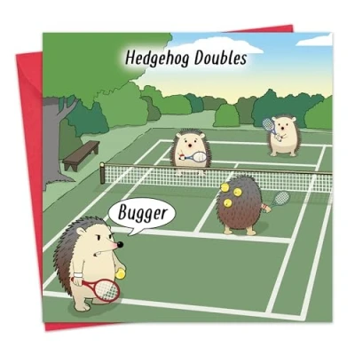 Image of Twizler Funny Tennis Card Birthday for Men or Women Blank Inside Him Her Dad Happy Mum Retirement Anniversary Husband Wife