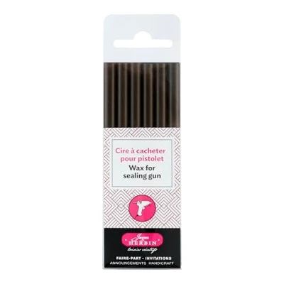 Image of Herbin 35840T Pack of 6 special wax sticks for Was Guns, Chocolate