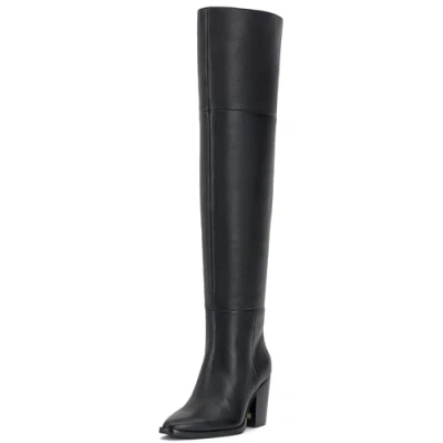 Image of Vince Camuto Women&#039;s Paulie2 Over The Knee Boot, Black Wide Calf, 7 UK